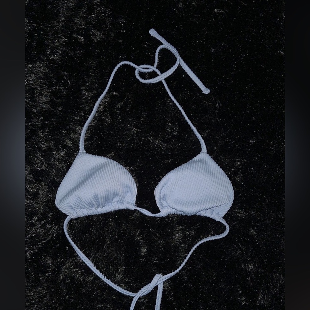 light blue bikini top